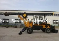 ट्रैक्टर पर लगे पाइलिंग रिग